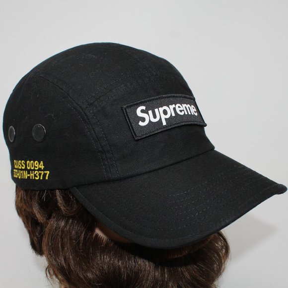 Supreme Other - Supreme 6 Panel Black Military Camp Hat Cap Box Logo SS21 BRAND NEW class 0094